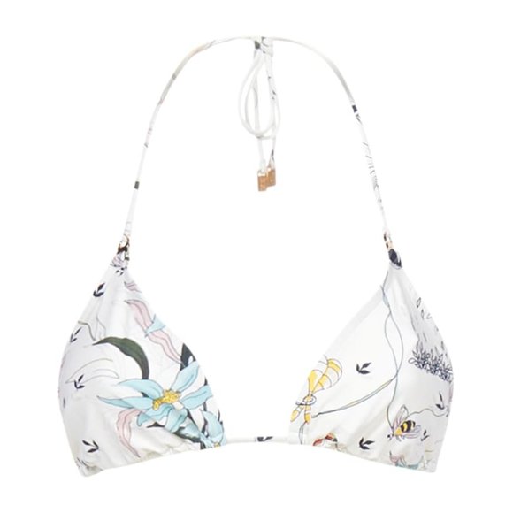 Tory Burch Ivory Poetry of Things Halter string bikini top - Size X-Small - Picture 2 of 8